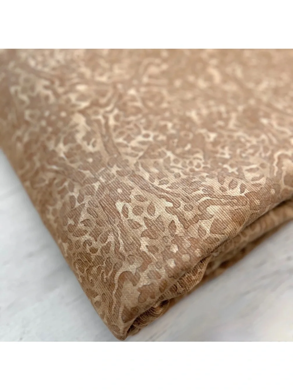 Ralph Lauren ROSSELLINI Medallion Floral QUEEN Duvet Cover Camel Brown Textured